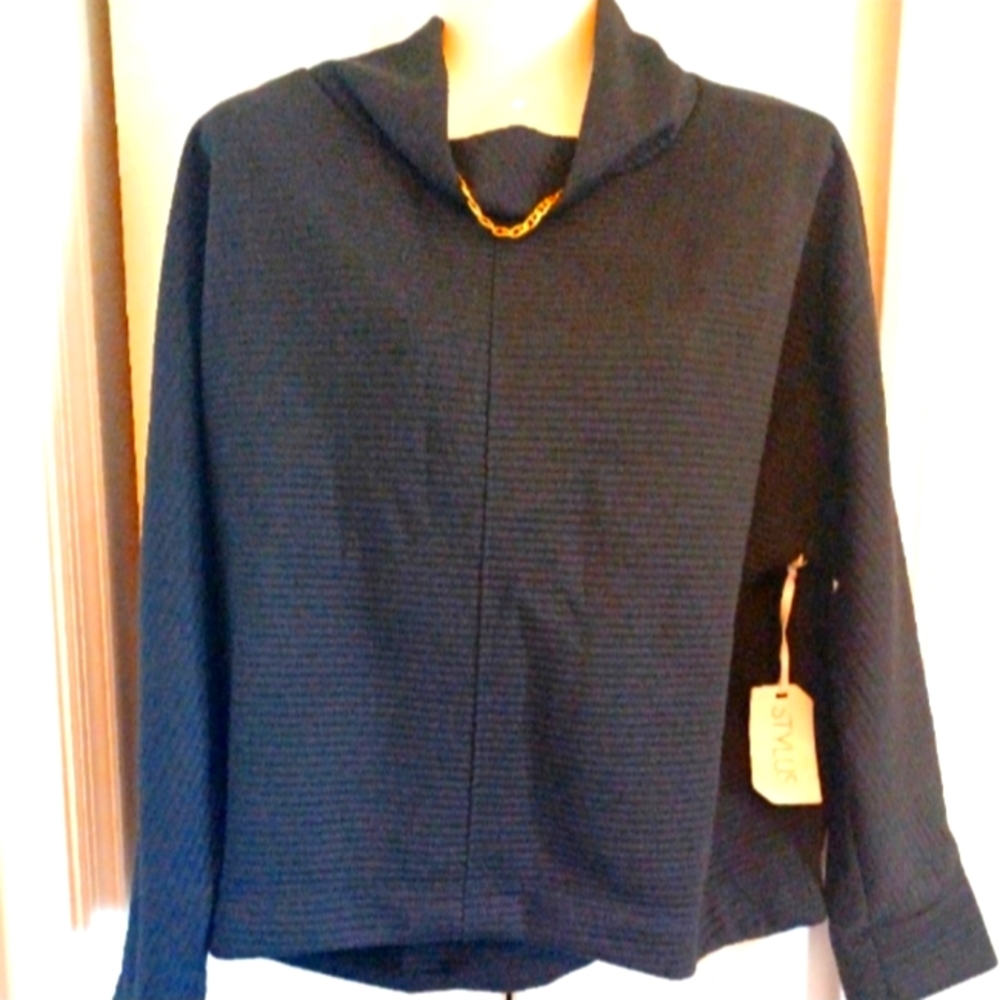 Stylus Cowl Neck Long Sleeve Sweatshirt XL